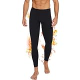 AMIYOYO Thermo Unterhose Lange Unterhosen Herren Thermohose Männer Thermounterwäsche Herren Hochtailliert Funktionsunterwäsche Atmungsaktiv Warme Fleece Skiunterwäsche für Winter