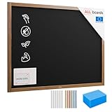 ALLboards Kreidetafel mit lackiertem Holzrahmen 120x90cm, Schwarz, Schreibtafel, Kreide, Schreibtafel zum Aufhängen, Wand Tafel Holz, Tafel gastronomie, Kreidetafel wand