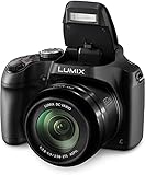 Panasonic Lumix DC-FZ82 Bridgekamera (18 Megapixel, 20 mm Weitwinkel, 60x opt. Zoom, 4K30p Videoaufname, Hybrid Kontrast AF) schwarz