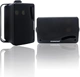 STUDIOFINIX wasserdichte Outdoor-Lautsprecher verkabelt-3,5 Zoll 3 Weg 200W Surface Marine &Wall Mount Lautsprecher- Heavy Duty ABS Grill,geeignet für Haus, Boot, Poolside, Terrasse（Schwarz）