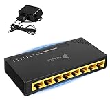 REAGLE Switch LAN 8-Ports Gigabit Netzwerk RJ45 1000 Mb 1000 Mb unmanaged 10/100/1000 Mbit/s-Ports für Internet