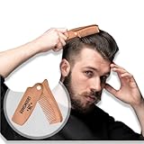 Personalisierter Bartkamm - Faltbarer Bartkamm Männer Text Logo hinzufügen für Herren - Sandelholzkamm im Taschenformat Sandelholz Natürlicher Butterfly Kamm Herren Geschenke - Weihnachtsgeschenke