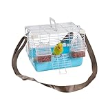 Vogel-Transporter | Tragbarer Vogelkäfig | mit abnehmbarer Platte und Griff, Zubehör für Tierarztbesuche