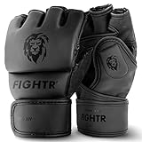 FIGHTR® Profi MMA Handschuhe für Grappling Sparring Training, Kickboxen Kampfsport Muay Thai Boxsack Sandsack Pratzen Boxen | für Männer und Frauen inkl. Tragetasche …