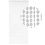 HAB & GUT Türvorhang MINI-DIAMANTEN klar, 90x200 sehr dicht, Insektenschutz Perlen Pailettenvorhang