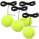 ClcIosis 4 Stück Tennisball Mit Schnur Twistball Ersatzball Ball An Der Schnur, Für Einzelübungen Tennisball Mit Elastic Rubber String, Anfänger-Trainingsball Selbstlernender Für Gerichte