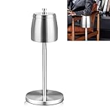 TOATELU Einstellbarer Standaschenbecher, Höhe Ausziehbar 34-68 cm Groß, Groß Edelstahl Aschenbecher Stand mit Deckel & Rutschfestem Boden, Standaschenbecher für Draußen und Drinnen