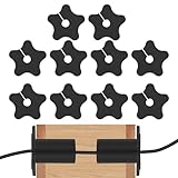 Yidueace Wanddurchführung | 10 Stück Silikon Wanddurchführung für Kabel - Sternförmiger Kabeldurchführungs Organizer | Wohnzimmer Entertainment Center