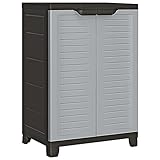 vidaXL Kunststoffschrank Haushaltsschrank Schrank Gartenschrank Balkonschrank Beistellschrank Putzmittelschrank Werkstattschrank 65x45x97cm