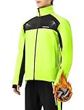 ROCKBROS Fahrrad Jacke Winter Thermo Fahrradbekleidung Softshelljacke Hohe Sichtbarkeit & Winddicht Fahrradjacke für Outdoor-Aktivitäten wie Radfahren, Wandern, Klettern Damen/Herren XXL