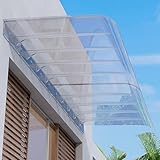 Gebogene Polycarbonat-Tür, 40 x 50 cm, transparent, für den Außenbereich, stilvolle Eingangsabdeckung, langlebiger Wetterschutz für Haustüren