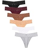 READY TO LOVE Tanga Damen Unterhosen Damen Baumwolle Soft Baumwoll Unterwäsche Frauen Sexy Slip Bequem Tangas Slips Mehrpack 6er Pack
