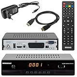 Megasat HD 6000 HD SAT Receiver (HDTV, DVB-S2, HDMI, 1080p, SCART, USB Mediaplayer, Full HD, Astra vorinstalliert) inkl. netshop 25 HDMI Kabel