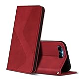 ZONNAVI Hülle für Huawei P10, PU Leder Handyhülle mit Kartenfächer und Standfunktion, Lederhülle Flip Wallet Case Schutzhülle für Huawei P10 (Rot)