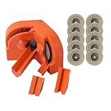 Einsteller des Bohraufsatzes definiert die Bohrmaschine Schleifmaschine 10 Stück Diamant-Schleifscheibe und 3 Hilfswerkzeug für die Baustelle der Werkstatt (Orange)