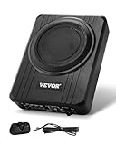 VEVOR Untersitz Auto Subwoofer 400 W 203 mm schlanker Auto Subwoofer mit Stromversorgung, Subsystem mit eingebautem Verstärker, Hoch-/Niedrigpegel-Eingang und Lautstärkeregler für SUVs Lkws