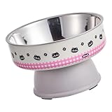 LAGUOE Ergonomischer Futternapfständer Mit Schüssel Kippsicher Erhöhter Futterspender Spritzwassergeschützt Und Höhenverstellbar Für Haustiere Aller Größen Spülmaschinenfest Edelstahl