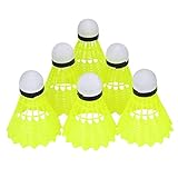 TIKATARER Badminton, Badmintonball Outdoor-Sport-Trainingszubehör 6-teiliges Federball-Set Professioneller Nylon-Badmintonball-Federball Badminton-Federbälle für Jugendspieler