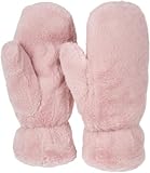 styleBREAKER Damen Fäustlinge aus kuscheligem Fake Fur Material - Weiche und warme Kunstfell Winterhandschuhe 09010050, Farbe:Altrose