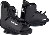 Mesle Wakeboard-Bindung Duro, 30-45EU, Anfänger & Fortgeschrittene, Open Toe Boots, großer Verstellbereich, schwarz
