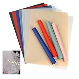 LACHT 18X Transparentpapier Bunt A4, Macaron-Farben, 9Farben, Pergamentpapier Zum Basteln, Buntes Transparentpapier Laterne, Transparent Diy Papier, Durchsichtiges Papier Zum Basteln Von Laternen