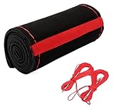 Auto Lenkradhülle Lenkradbezug Aus Fell Universeller Geflochtener Auto-Lenkradbezug Mit Nadeln Und Faden Rutschfester Innenschutz(Style 2-Red Thread)