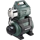 Metabo Hauswasserwerk HWW 4500/25 Inox – 600972000 – Nennaufnahmeleistung: 1300 W – Max. Fördermenge: 4500 l/h – Ideal für 1-3 Regner – Max. Förderhöhe: 48 m – 4,8 bar