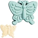 YXHZVON Backform Schmetterling Groß, Blau Wiederverwendbare Silikonform, BPA Freie, Schmetterling Motivform Backform für Kuchen Schokolade