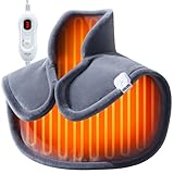 ALLJOY Heizkissen für Nacken und Schultern, Weihnachtsgeschenke für Frauen und Männer, 48×58cm gewichtetes Heizkissen mit automatischer Abschaltung nach 90 Minuten, 4 Heizstufen, NackenHeizkissen
