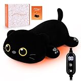 Plüsch-Katzen-Wärmekissen, elektrisches Heizkissen, USB-betrieben, tragbares Menstruations-Heizkissen für Perioden-Schmerzlinderung, Nacken, Schulter, Rücken, Tierform, gefüllt, beheizte Pads