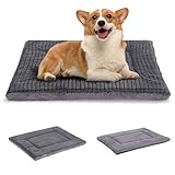 BVAGSS Orthopädisches Hundebett, Waschbar Hundekissen flauschig Hundematte, Umkehrbar Weiche und Warme Hundematte für klein mittel große Hunde XH079 (76x50x4cm,Light Grey)