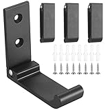 LiYiJiKeJi 4 Stück Faltbare Wandhaken zum Aufhängen, 90° Klappbare Kleiderhaken Klappbar Wandhaken, Taschenhaken, Aufhänger für Handtücher Jacke Schlüssel Küche Bad Garderobenhaken, Schwarz