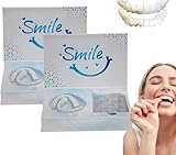 Diystars Formbarer Zahnersatz, Diystars Silikonprothese, formbare falsche Zähne, Silikon-Reline-Zahnersatz-Set, obere und untere Zahnersatz für Männer und Frauen (2 Set) (2er-set)