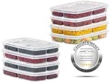 uandu Gefrierbox Set mit Fächern, Tiefkühldosen 8er Set, Frischhaltedosen mit Deckel, Vorratsdosen für Gefrierschrank klein, Gefrierdosen, Vorratsdosen mit Deckel, Gefrierbehälter, BPA-frei - 0.4L x 8