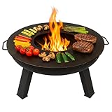 SOUK ONE Plancha Ø 60 cm Feuerring Feuerplatte Grillring für Feuerschale, Feuertonne - Grillplatte aus Stahl 4mm Dick (Lieferumfang 1x Plancha ohne Feuerschale)