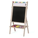 Ricokids Magnettafel Kreidetafel Tafel Standtafel Doppelseitig Kinder Set Mit Zubehör Papierrolle Abakus Drehbar