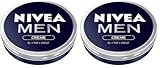 NIVEA MEN Creme pflegende Hautcreme für intensive Feuchtigkeit,Hautpflege für Männer ideal für Körper, Gesicht und Hände, leichte Formel mit Vitamin E (30 ml) (Packung mit 2)