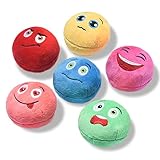 SCHITEC 6 Stück Quietschendes Hundespielzeug,Quietschspielzeug Weiche Gefüllte Plüschbälle,Plüsch Kauspielzeug Hundeball interaktives Apportieren für Welpen Kleine und Mittelgroße Haustiere