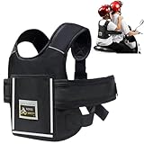 LOMUG Kinder Motorrad Sicherheitsgurt, Motorrad Kinder Gürtel Sicherheitsgurt, Einstellbarer Motorad Gurt Kinde mit Tasche, Motorad Kindergurt Atmungsaktives für Kindern Zwischen 2 und 15 Jahren