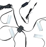 Luminea Home Control Vitrinenbeleuchtung: WLAN-LED-Glasbodenbeleuchtung, 4 Klammern mit 12 RGBW-LEDs, App (RGB LED, LED Vitrinenbeleuchtung, Glasboden)