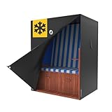 VERDOBA - Premium Strandkorb Schutzhülle Winterfest 600D Oxford - 90 x 120 x 155 cm große Strandkorb Schutzhülle - wasserdichte Strandkorbhülle mit YKK Reißverschluss & UV-Schutz