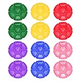 Geteilte Servierplatte – unterteilte Lebensmittelplatte mit 7 Fächern – -Serviertablett für Dessert, , Kekse, Süßigkeiten, Cupcakes, Partys, Versammlungen, Abendessen, Küche, Catering