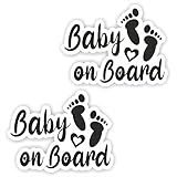 Folien-Zentrum - Baby on Board 2 Stk. 12 x 9 cm - hochwertiger Aufkleber Auto Tuning - Auto Sticker - Lustige Aufkleber für Auto - Stickerbomb - Autoaufkleber - Made in Germany