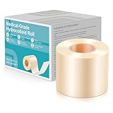 Hydrokolloid Pflaster Rolle 5m X 5cm, Atmungsaktive Hydrokolloid Verbände Wundpflaster Selbstklebender - Flexibel Und Wasserfest, Auf Maß Zuschneidbar Für Pickel, Schnitte (5cm*5m)