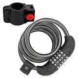 Yardwe 1PC Hochsicherheits 5 Stelliges Kombination Kabelschloss Für Fahrrad Und Spiral Drahtschloss Anti Diebstahl Stahlseil Schloss Zufällige Farbwahl Der Ziffern