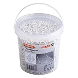 Meister Fliesenkreuze 3,0 mm - Praktisches Set mit 1000 Stück - Wiederverwendbar durch Ring - Aus robustem Polypropylen - weiß / Fliesenzubehör / Fliesenverlegehilfe / Fugenkreuze / 4426800