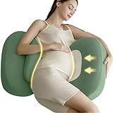 HUHJYUGE Schwangerschaftskissen, Umstandskissen, Seitenschläferkissen für Schwangere, Unterstützung für Bauch, Rücken, Hüften, für Schlafen, Stillen, Lesen und Entspannen (C)