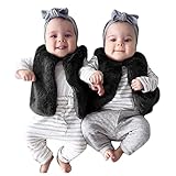 Kleinkind Baby Kinder Mädchen Winter Mode Villus Mantel Outwear Weich Dicker Warm Winddicht Warm Mantel Kleidung Kleinkind Herbst Jacken Mädchen, Schwarz , 2-3 Years