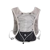 Fenteer Trink Weste Hydrat Ion Rucksack Läufer Rucksack Trink Tasche Leicht Gewicht für Camping Wandern Bergsteigen Jogging Reiten , Grau