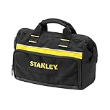 STANLEY Werkzeugtasche (30 x 25 x 13 cm, robuste, kompakte Tasche für Werkzeuge, aus 600 x 600 Denier Nylon, verstärkter Boden, mit 8 Innen- & 2 Außentaschen, Netztasche für Kleinteile) 1-93-330